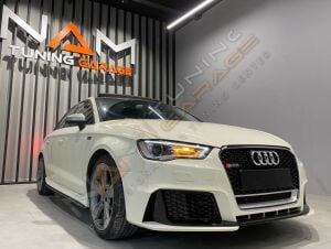 AUDİ A3 2013-2016 IÇIN UYUMLU PANJUR RS3 - KROM ÇERÇEVE - QUATRO YAZILI