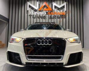 AUDİ A3 2013-2016 IÇIN UYUMLU PANJUR RS3 - KROM ÇERÇEVE - QUATRO YAZILI