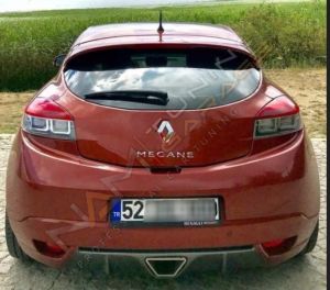 Renault Megane 3 RS Egzoz Görünümlü Difüzör Coupe (Plastik) Boyasız