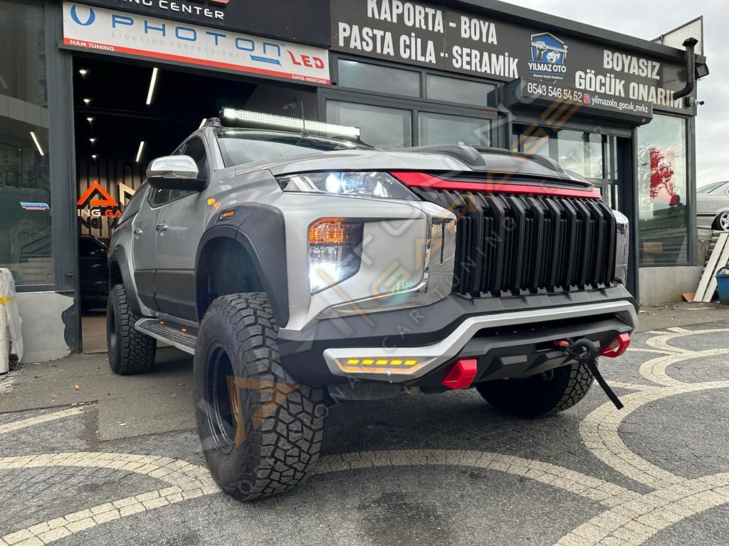 Mitsubishi L200 Ön Tampon Eki Ledli Ön Koruma Plastik