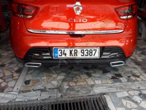 Renault Clio 4 Difüzör Egzoz Görünümlü 2012-2019 Piano Black
