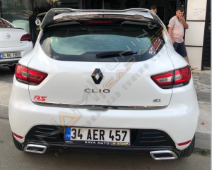 Renault Clio 4 Egzoz Görünümlü Difüzör (Plastik) Piano Black