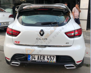Renault Clio 4 Difüzör Egzoz Görünümlü 2012-2019 Piano Black
