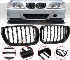 BMW 3 SERISI 2002-2004 E46  DIAMOND PANJUR (BÖBREK) PIANO BLACK ÇERÇEVE