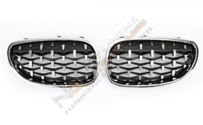 BMW 5 SERISI E60 2004-2009 IÇIN UYUMLU DIAMOND PANJUR(BÖBREK) KROM ÇERÇEVE