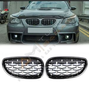 BMW 5 SERISI E60 2004-2009 IÇIN UYUMLU DIAMOND PANJUR(BÖBREK) KROM ÇERÇEVE