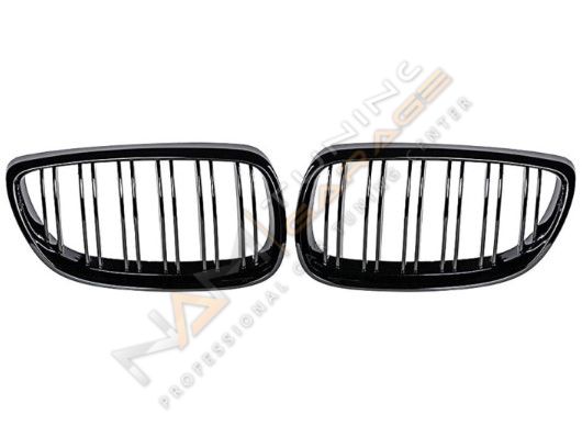 BMW 3 SERISI E92 2006-2009 IÇIN UYUMLU M3 GÖRÜNÜM BÖBREK (CIFT CIZGI PANJUR) PIANO BLACK