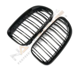 BMW 3 SERISI E92 2010-2013 IÇIN UYUMLU M3 GÖRÜNÜM BÖBREK (CIFT CIZGI PANJUR) PIANO BLACK (MAKYAJLI KASA)