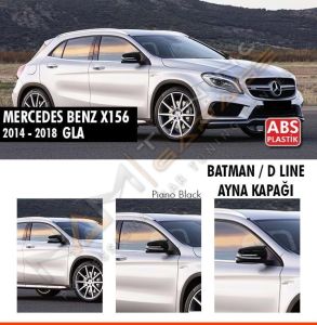 Mercedes GLA X156 Batman Yarasa Ayna Kapağı Piano Black / 2014-2019