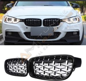 BMW 3 SERISI F30 2012-2018 IÇIN UYUMLU BÖBREK DIAMOND PANJUR PIANO BLACK