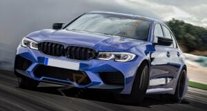 BMW 3 SERISI G20 2019+ IÇIN UYUMLU M3 GÖRÜNÜM BOBREK (CIFT CIZGI PANJUR) - PIANO BLACK