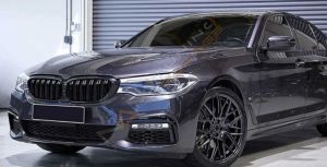BMW 5 SERISI G30 IÇIN UYUMLU 2017-2019 IÇIN UYUMLU M5 GÖRÜNÜM ÇIFT ÇIZGI BÖBREK