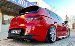 Seat Leon Mk3 Difüzör FR Uyumlu 2013-2016 Çıkışsız Parlak Siyah