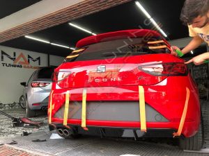 Seat Leon Mk3.5 Difüzör FR Uyumlu 2017-2020 Çıkışsız Parlak Siyah