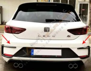 Seat Leon Mk3.5 Orijinal Arka Tampon Venti (Plastik) Piano black 2017-2020