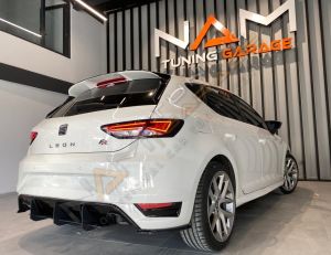 Seat Leon Mk3 Aero Tampon Orta Flapları 4 parça Parlak Siyah Splitter