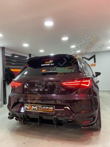 Seat Leon Mk3 Aero Tampon Orta Flapları 4 parça Parlak Siyah Splitter
