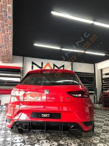 Seat Leon Mk3 Aero Tampon Orta Flapları 4 parça Parlak Siyah Splitter