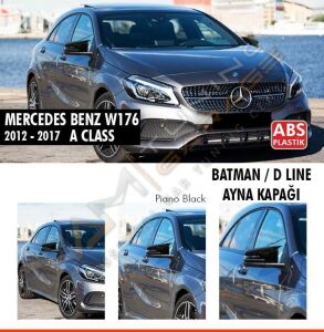 Mercedes A Class W176 Batman Yarasa Ayna Kapağı Piano Black / 2012-2018