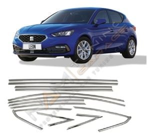 Leon Mk4 Krom Cam Çerçevesi 10 parça Tam Tur 2020+