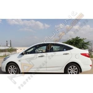Hyundai Accent Blue Krom Cam Çerçevesi Çıtası 14 parça Tam Tur 2011-2017