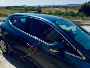 Renault Clio 4 Krom Cam Çerçevesi Çıtası 12 parça Tam Tur 2012-2020