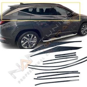 Hyundai Tucson Krom Cam Çerçevesi Çıtası 12 parça Tam Tur 2020+