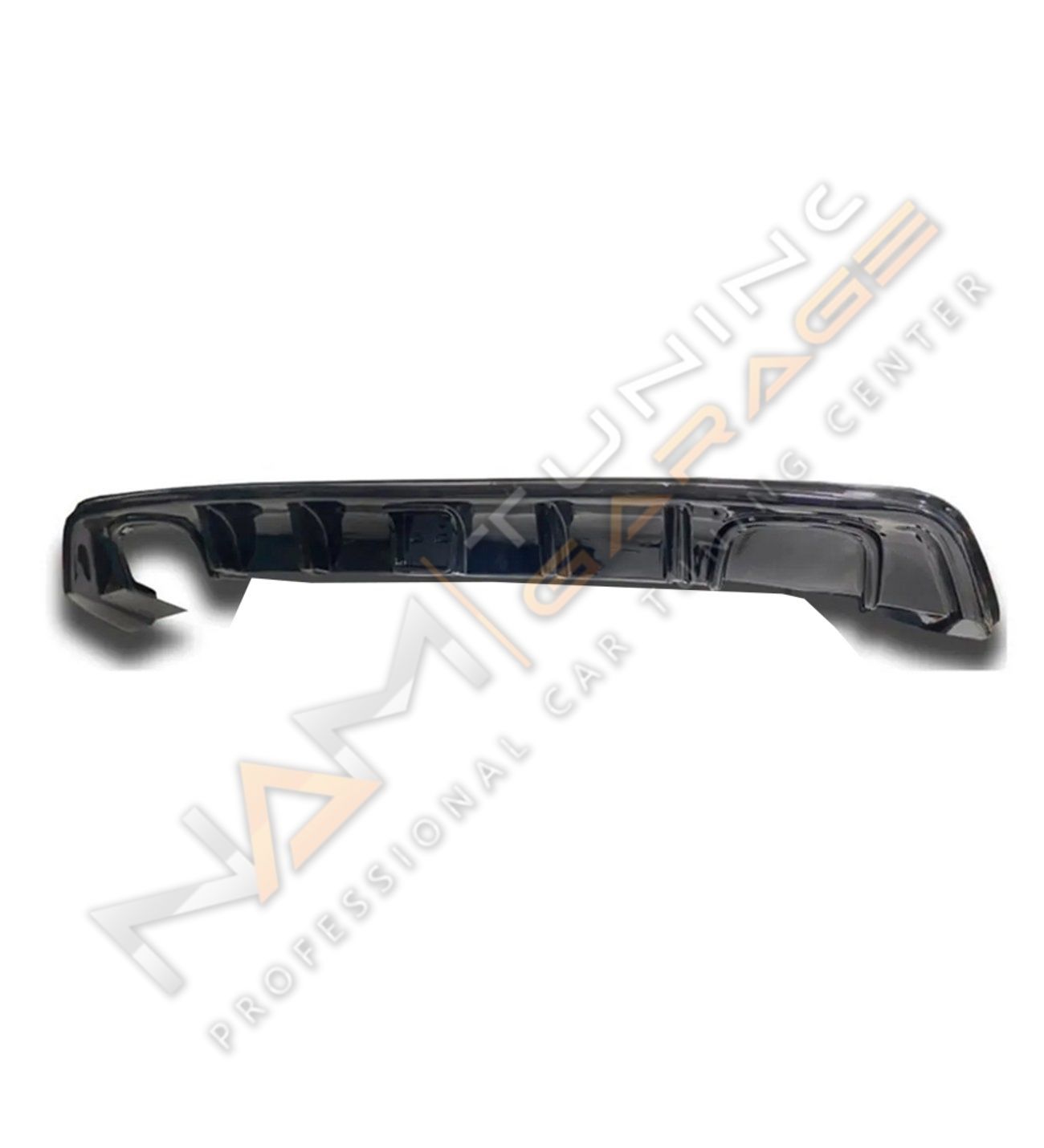 Seat Leon Mk3 FR Uyumlu Çakarlı Difüzör 2013-2016 Sol Çift Çıkışlı Parlak Siyah