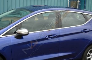 Ford Fiesta Krom Cam Çerçevesi Çıtası 16 parça Tam Tur 2018+