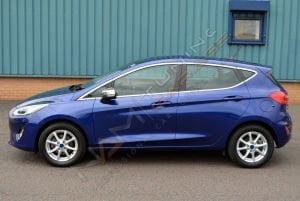 Ford Fiesta Krom Cam Çerçevesi Çıtası 16 parça Tam Tur 2018+