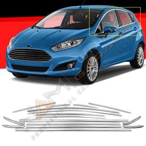 Ford Fiesta Krom Cam Çerçevesi Çıtası 16 parça Tam Tur 2018+
