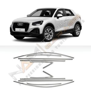 Audi Q2 Krom Cam Çerçevesi Çıtası 10 parça Tam Tur 2016+