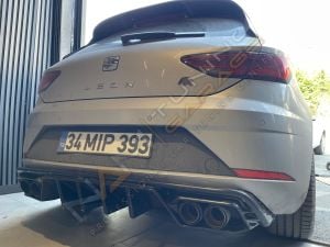 Seat Leon Mk3.5 Cupra Difüzör Parlak Siyah Çift Egzoz Çıkışlı