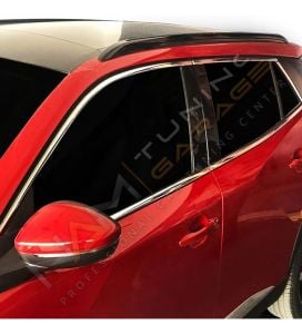 Peugeot 2008 Krom Cam Çerçevesi Çıtası 12 parça Tam Tur 2020+
