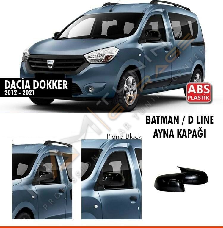 Dacia Dokker Batman Yarasa Ayna Kapağı Piano Black / 2012 - 2021