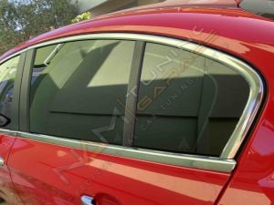 Fiat Egea Cross Krom Cam Çerçevesi Çıtası 8 parça Tam Tur 2020+