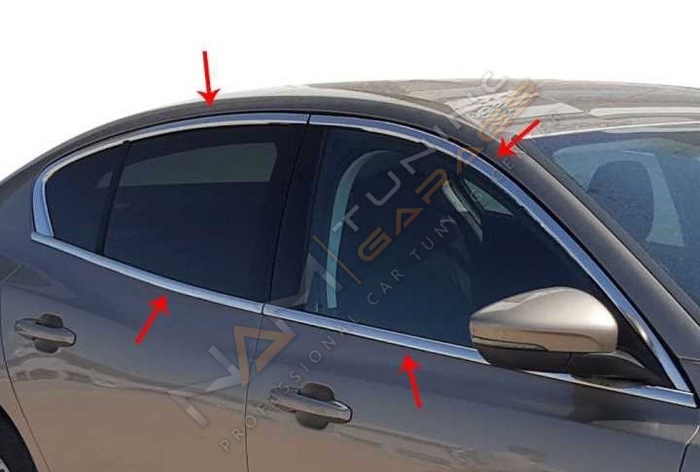 Skoda Octavia Krom Cam Çerçevesi Çıtası 8 parça Tam Tur 2004-2012