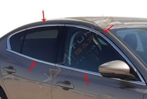 Skoda Octavia Krom Cam Çerçevesi Çıtası 8 parça Tam Tur 2004-2012