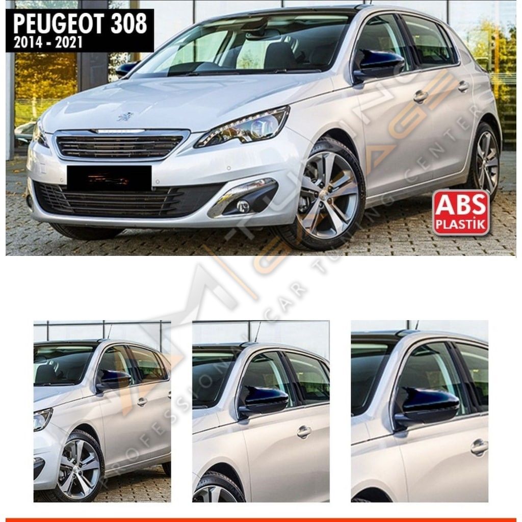 Peugeot 308 Batman Yarasa Ayna Kapağı Piano Black / 2014 - 2021