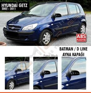 Hyundai Getz Batman Yarasa Ayna Kapağı Piano Black / 2002-2011