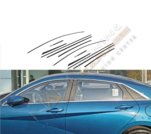 Hyundai Elantra Krom Cam Çerçevesi Çıtası 14 parça Tam Tur 2016-2019