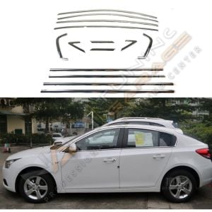 Chevrolet Cruze HB Krom Cam Çerçevesi Çıtası Tam Tur 2009+ Hatchback Uyumlu