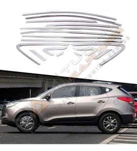 Hyundai ix-35 Krom Cam Çerçevesi Çıtası 16 parça Tam Tur 2009-2015