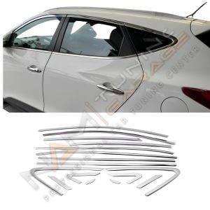 Hyundai ix-35 Krom Cam Çerçevesi Çıtası 16 parça Tam Tur 2009-2015