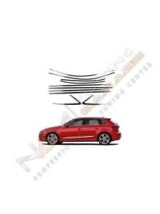 Audi A3 HB Krom Cam Çerçevesi Çıtası 12 parça Tam Tur 2014-2020