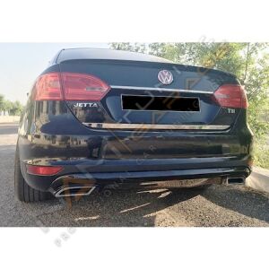 Volkswagen Jetta Makyajsız Egzoz Görünüm Difüzör (Plastik) Piano Black