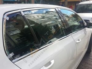 Golf 6 Krom Cam Çerçevesi Çıtası 12 parça Tam Tur 2008-2012