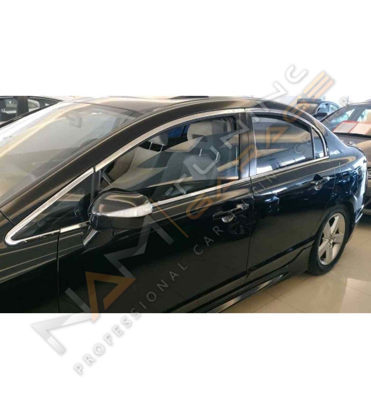 Honda Civic FD6 Krom Cam Çerçevesi Çıtası 10 parça Tam Tur 2006-2011