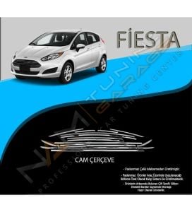 Fiesta Mk6 Krom Cam Çerçevesi Çıtası 16 parça Tam Tur 2008-2017