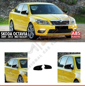 Octavia Mk2 A5 Facelift Batman Yarasa Ayna Kapağı Piano Black / 2009-2013
